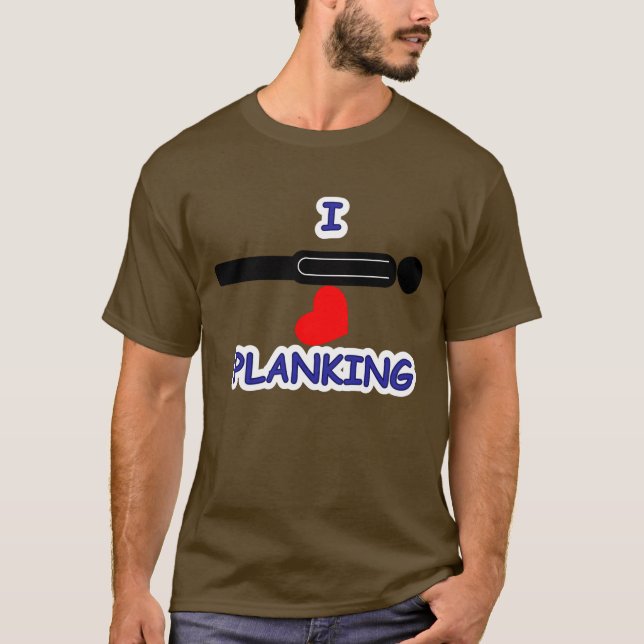 T-shirt I Heart Planking (Devant)