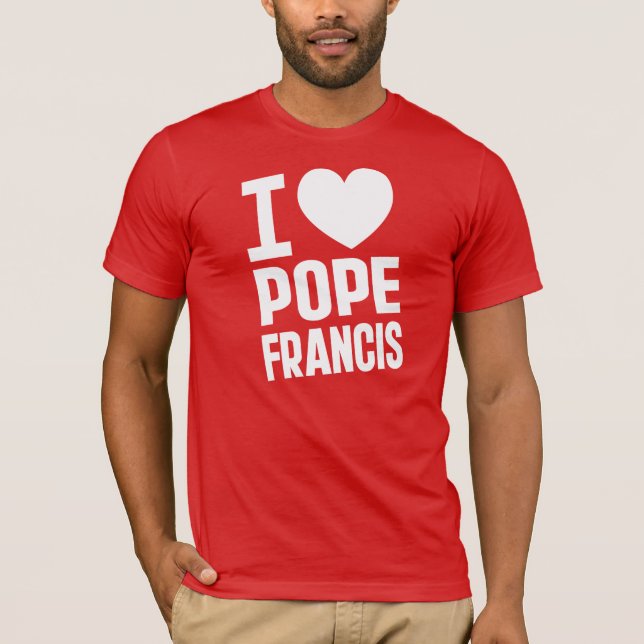 T-shirt I Heart Pope Francis (Devant)