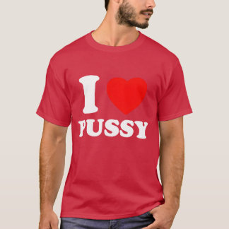 T-shirt I Heart Pussy I Love Pussy Retro Kawaii Edgy Alter