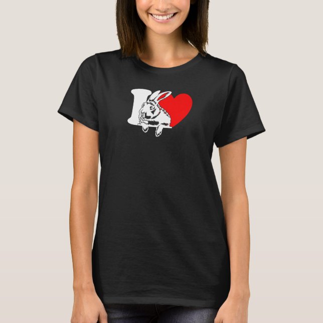 T-shirt I Heart Rabbits  Rabbit Cute Bun Bunbun Bunny (Devant)