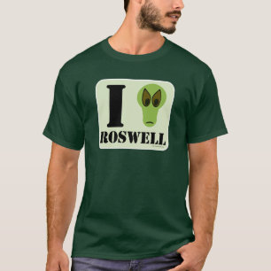 T-shirt I Heart Roswell Fun Alien Logo Design