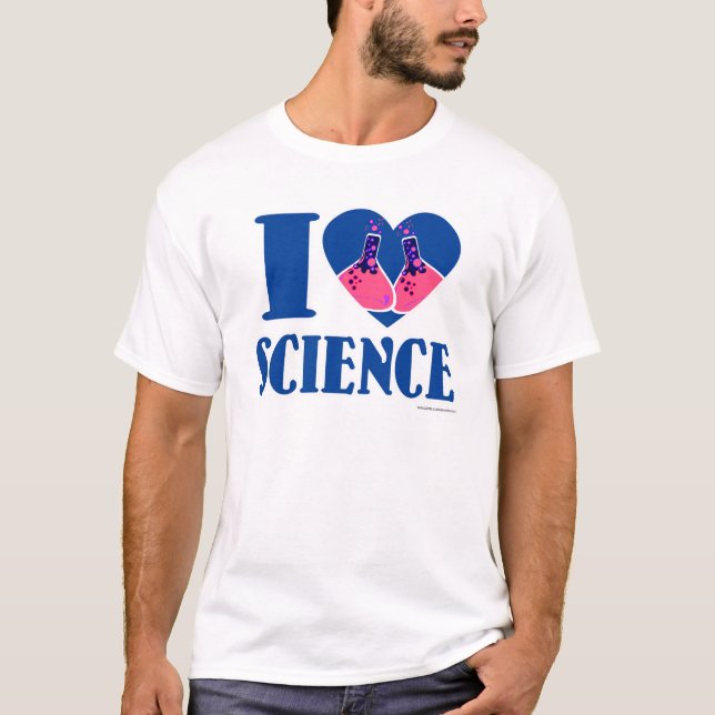 T-shirt I Heart Science Fun Logo Design (Devant)