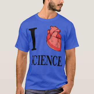 T-shirt I Heart Science Love Biologie Anatomie anatomique 