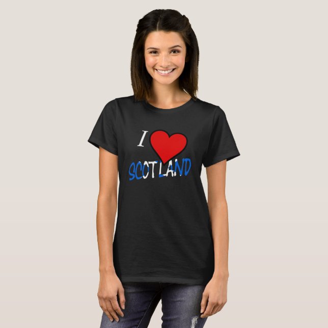 T-shirt I Heart Scotland superposition wc (Devant entier)