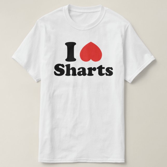 T-shirt I Heart Sharts (Design devant)