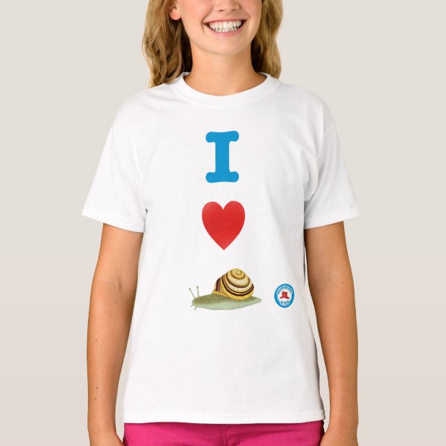 T-shirt I Heart Snails Girls (Devant)