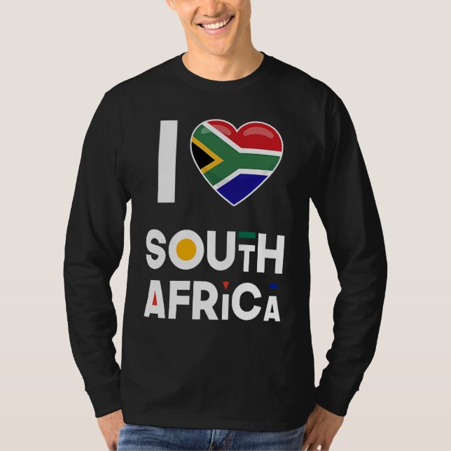 T-shirt I Heart South Africa  Flag I Love South Africa (Devant)