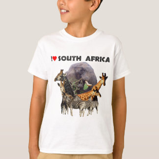 T-shirt I Heart South Africa Wildlife Collage