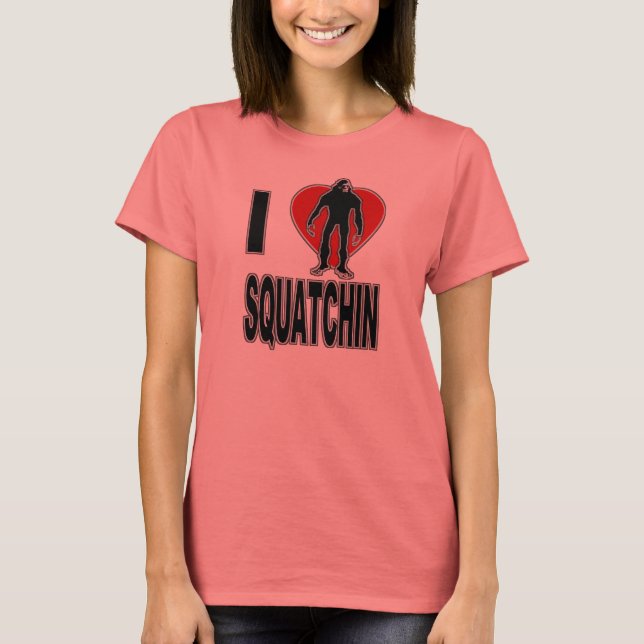 T-shirt I Heart Squatchin (Devant)