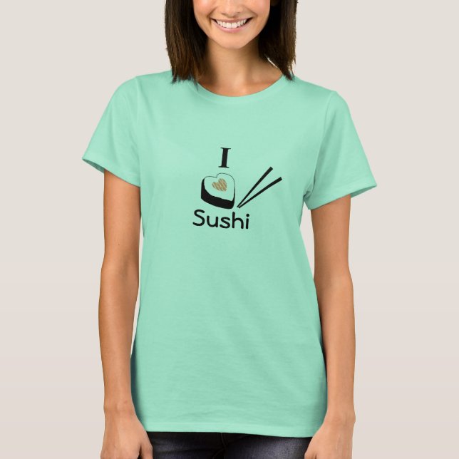 T-shirt I heart Sushi (Devant)
