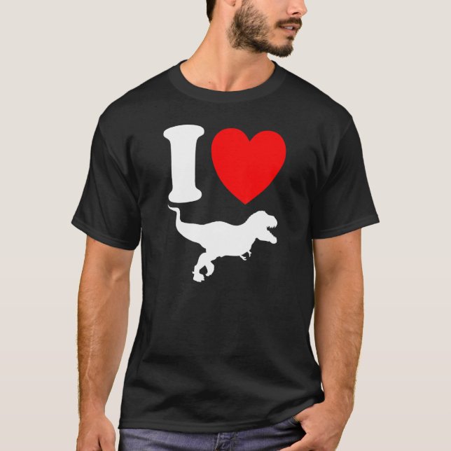 T-shirt I Heart T Rex   Dinosaur  Tyrannosaurus Rex Love (Devant)