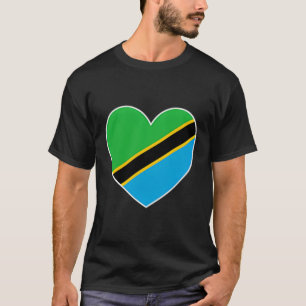 T-shirt I Heart Tanzania - Fun Tanzanian Flag Heart