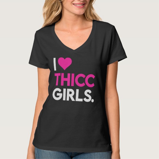 T-shirt I Heart Thicc Girls  Workout Gym  Fitness Lifting (Devant)