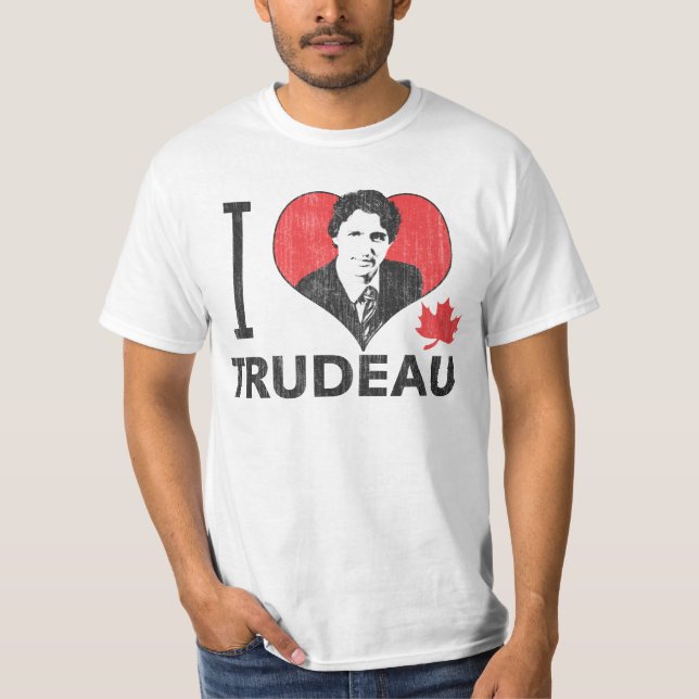 T-shirt I Heart Trudeau (Devant)
