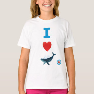 T-shirt I Heart Whales Girls
