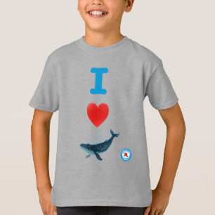 T-shirt I Heart Whales Youth