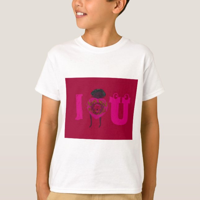 T-shirt I Heart You Nakupenda Sana Heureuse Sainte-Valenti (Devant)
