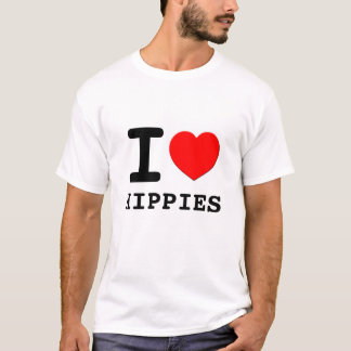T-shirt I hippies de coeur