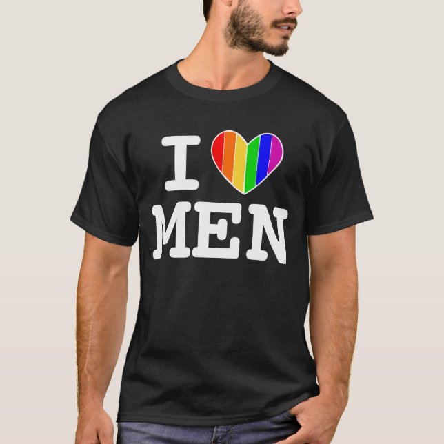 T-shirt I HOMMES de COEUR (foncés) (Devant)