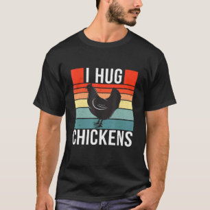 T-shirt I Hug Poulets Retro Style Vintage Poulets 1