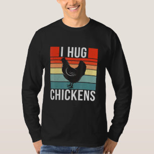 T-shirt I Hug Poulets Retro Style Vintage Poulets 1