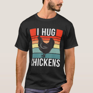 T-shirt I Hug Poulets Retro Style Vintage Poulets 1