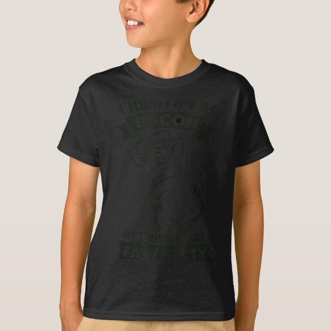 T-shirt I Identify As Bacon G, Funny Bbq Lover, Foodie Dad (Devant)