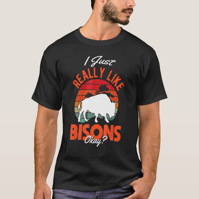 T-shirt I just really like Bisons Buffalo (Devant)