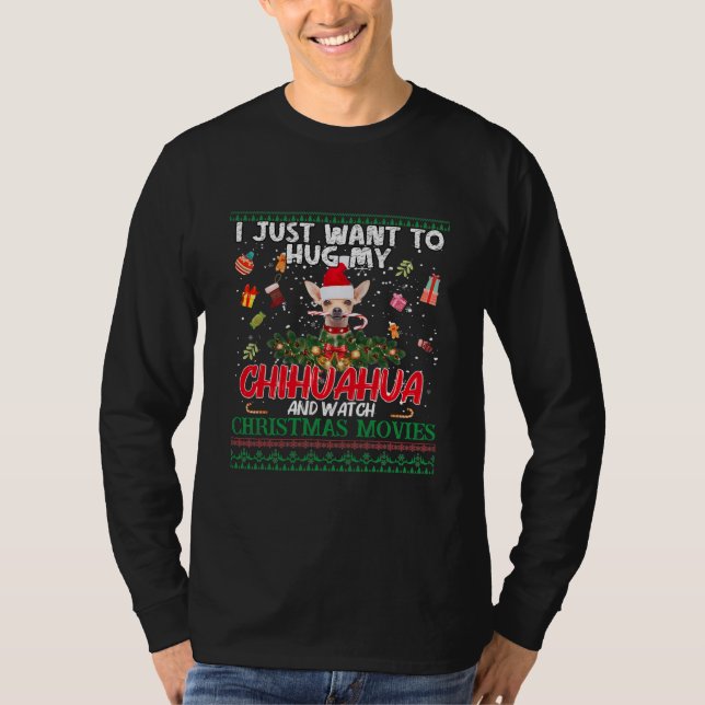 T-shirt I Just Want To Hug My Dachshund And Watch (Devant)