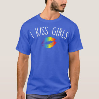 T-shirt I Kiss Girls Shirt, Funny Cute LGBTQ Pride Month G