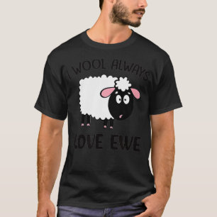 T-shirt I Laine Toujours Aimer Ewe Mouton Adulte Pays Cade