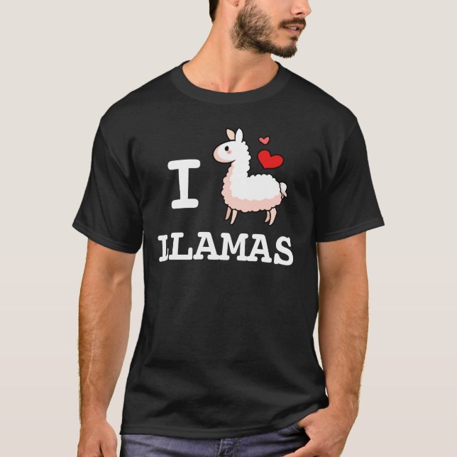 T-shirt I lamas de lama (Devant)