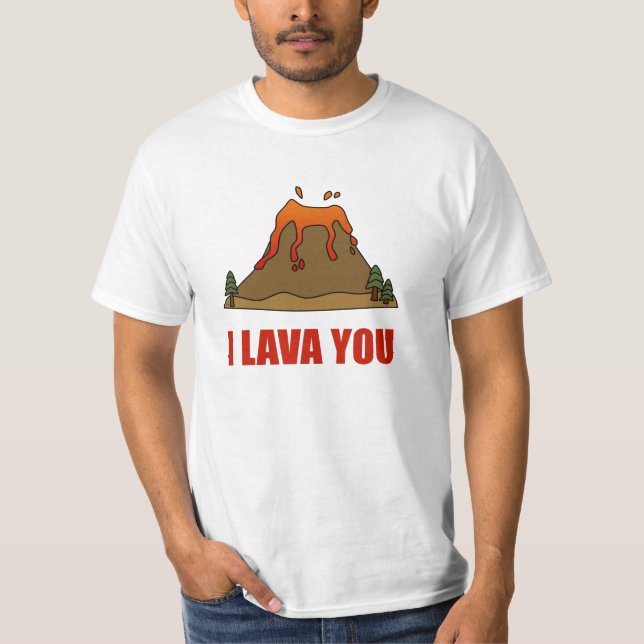 T-shirt I lave vous volcan (Devant)