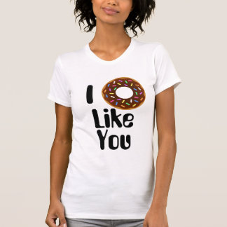 T-shirt I le beignet vous aiment pièce en t drôle