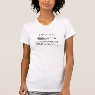 T-shirt I le débardeur des femmes de Sharpies de coeur