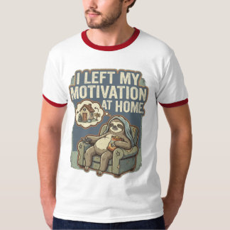 T-shirt I Left My Motivation At Home Funny Sloth Quote