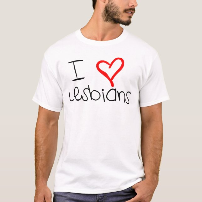 T-shirt I lesbiennes de coeur (Devant)