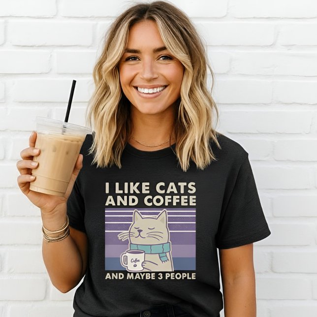 T-shirt I Like Cats and Coffee Shirt | Funny Cat Lover Tee (Créateur téléchargé)