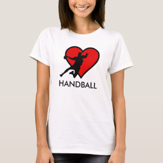 T-shirt I like Handball with red heart modern design
