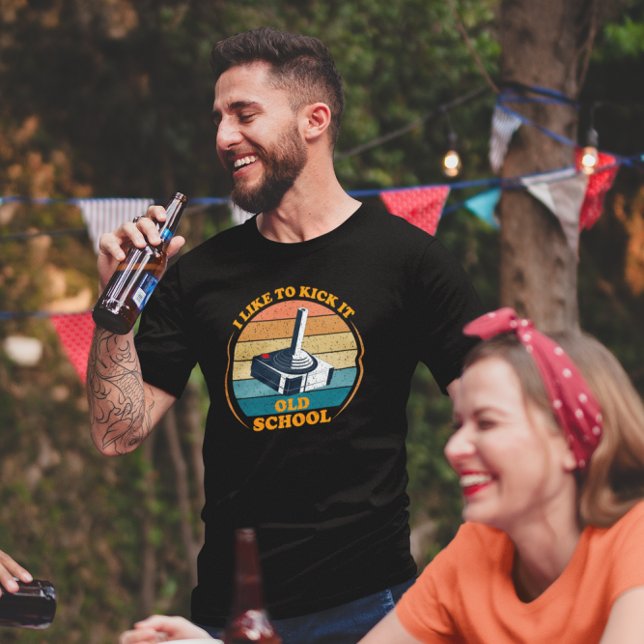 T-shirt I Like Kick it Old School - Drôle jeu vidéo (Créateur téléchargé)