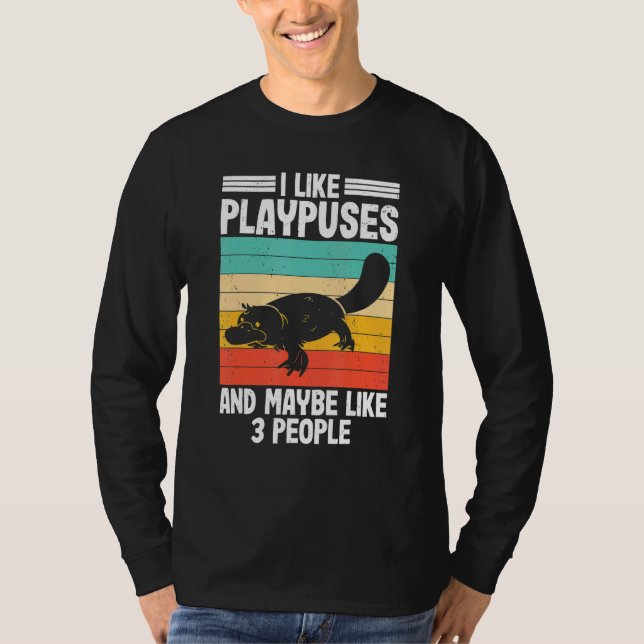 T-shirt I Like Platypus  Pltypus Pladapus Platypus Kids (Devant)