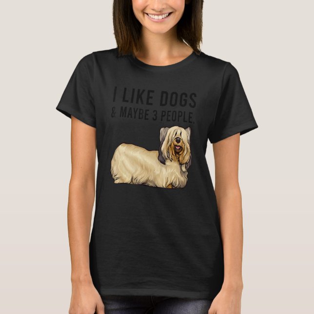 T-shirt I Like Skye Terrier Dogs And Maybe 3 People (Devant)