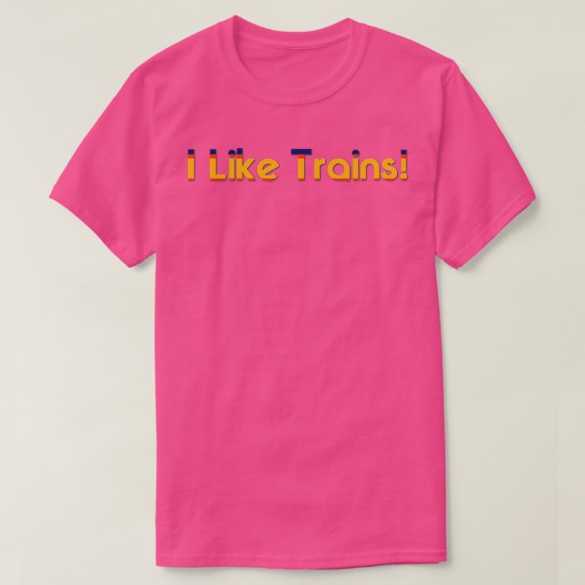 T-shirt I Like Trains 4 (Design devant)