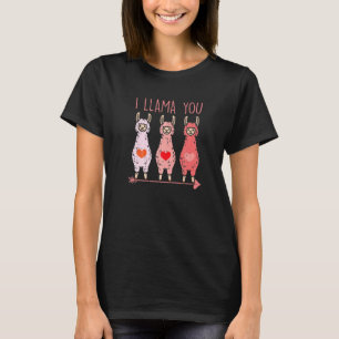 T-shirt I Llama You mignon Valentines Day Alpaca Filles Fe