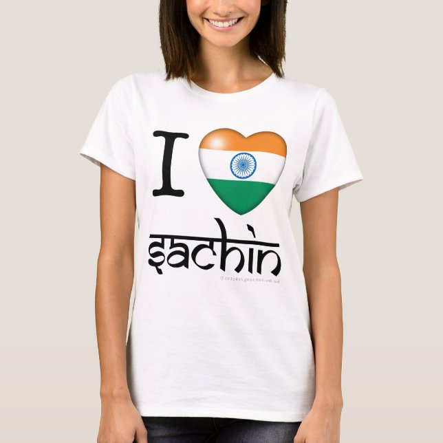 T-shirt I lLove Sachin (Tendulkar) (Devant)