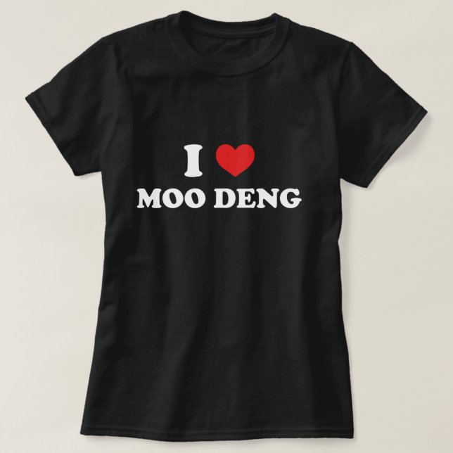 T-shirt I Loo Moo Deng I Heart Moo Deng Funny Mignonne Hip (Design devant)