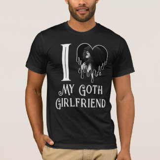 T-shirt I Loth My Goth Girlfriend Coeur Blanc Photo gothiq