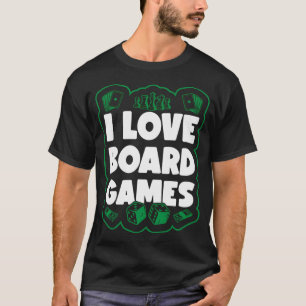 T-shirt I Lov Jeux de société Jeu de cadeau Jeu de société