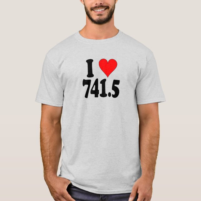 T-shirt "I Love 741,5" (Devant)