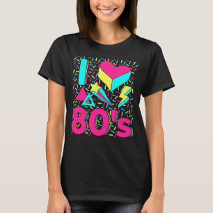 T-shirt I Love 80s Costume Theme Party 80s tenue Retro Pa